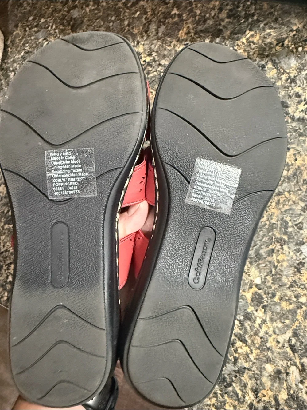 croft & barrow Red Perforated sandals for Women